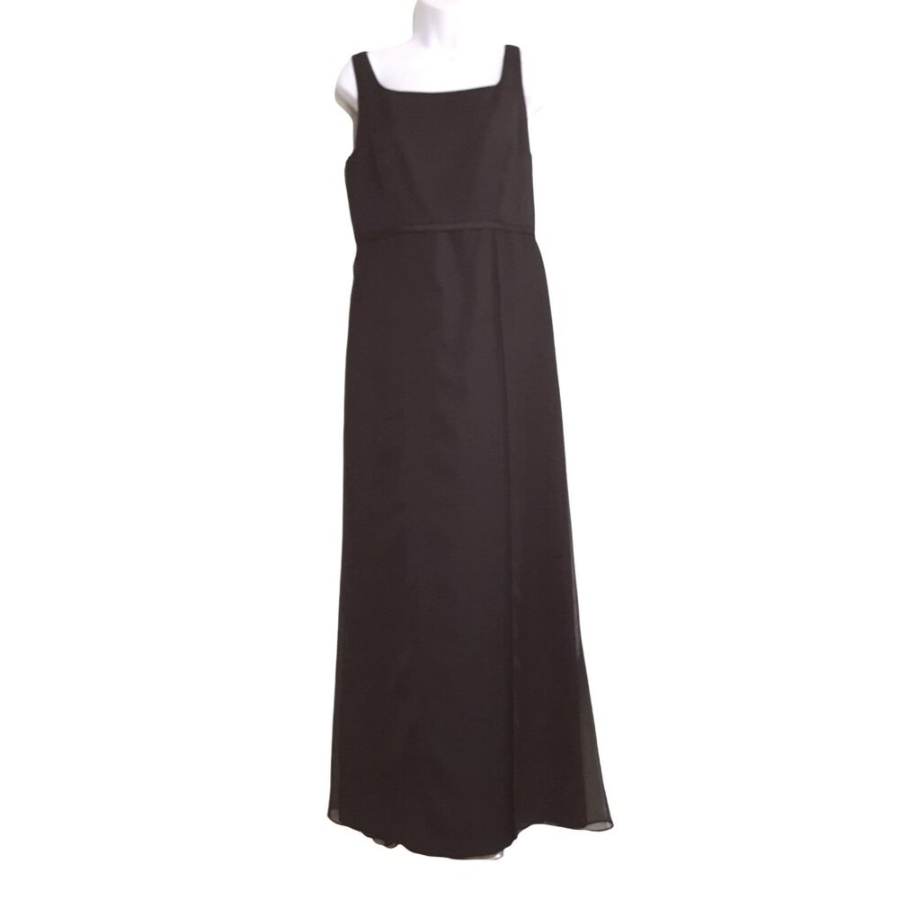 After Six Vintage Womens Dress Maxi Sleeveless Black Evening Formal Medium